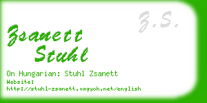 zsanett stuhl business card